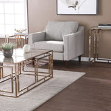 44" Champagne and Gold Faux Marble Frame Console Table - Homeroots - Flyclothing LLC