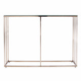 42" Clear and Gold Glass Frame Console Table - Homeroots