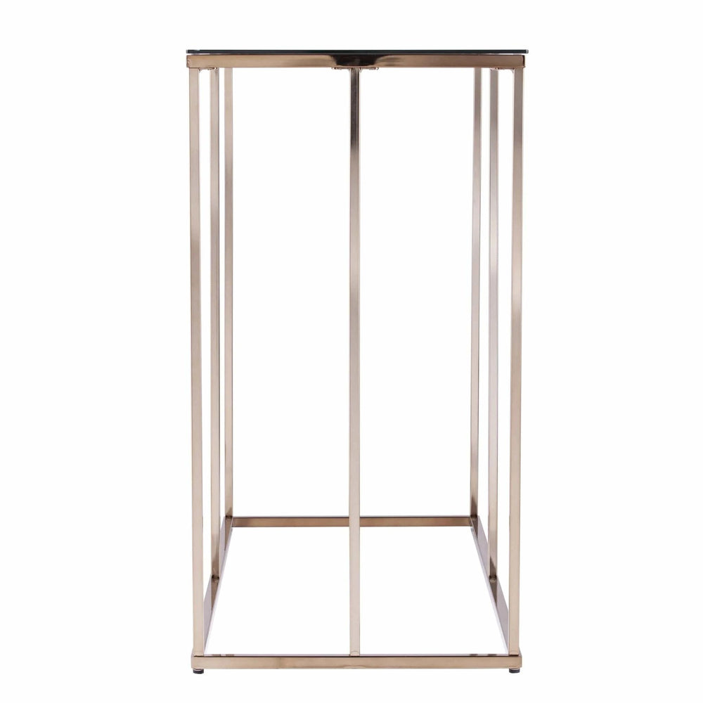 42" Clear and Gold Glass Frame Console Table - Homeroots - Flyclothing LLC