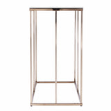 42" Clear and Gold Glass Frame Console Table - Homeroots