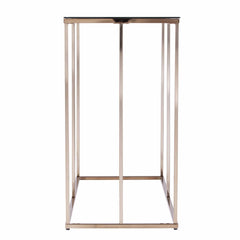 42" Clear and Gold Glass Frame Console Table - Homeroots