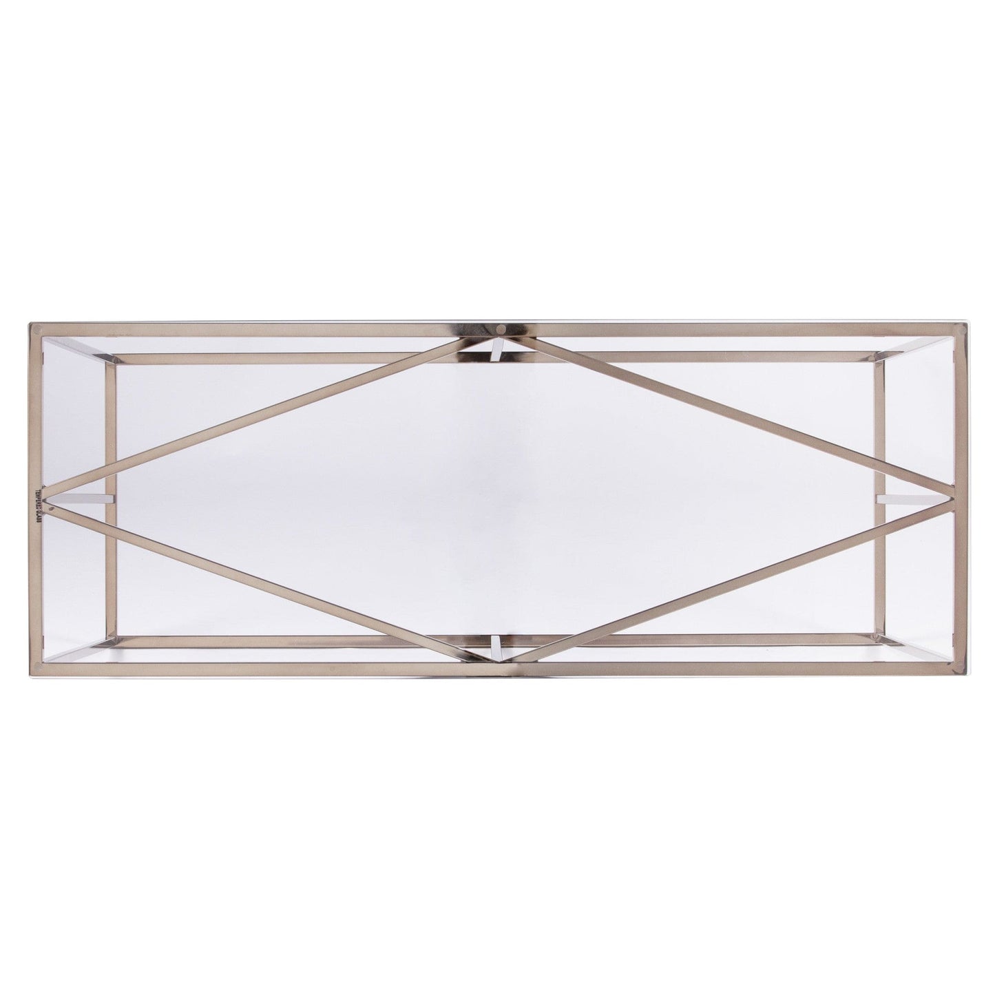 42" Clear and Gold Glass Frame Console Table - Homeroots - Flyclothing LLC