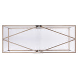 42" Clear and Gold Glass Frame Console Table - Homeroots - Flyclothing LLC