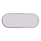 42" Silver Mirrored Glass Oval Cross Leg Console Table With Shelves - Homeroots - Flyclothing LLC