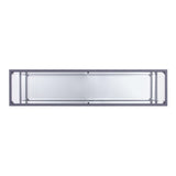 52" Clear and Silver Glass Sled Console Table With Shelves - Homeroots
