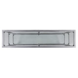 49" Clear and Silver Glass Distressed Frame Console Table With Shelves - Homeroots - Flyclothing LLC