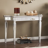 45" Silver Mirrored Glass Free Form Console Table - Homeroots - Flyclothing LLC