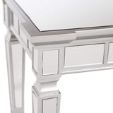 45" Silver Mirrored Glass Free Form Console Table - Homeroots - Flyclothing LLC