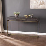 48" Gray and Gold Frame Console Table And Drawers - Homeroots - Flyclothing LLC