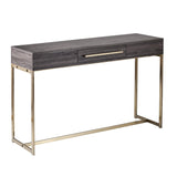 48" Gray and Gold Frame Console Table And Drawers - Homeroots