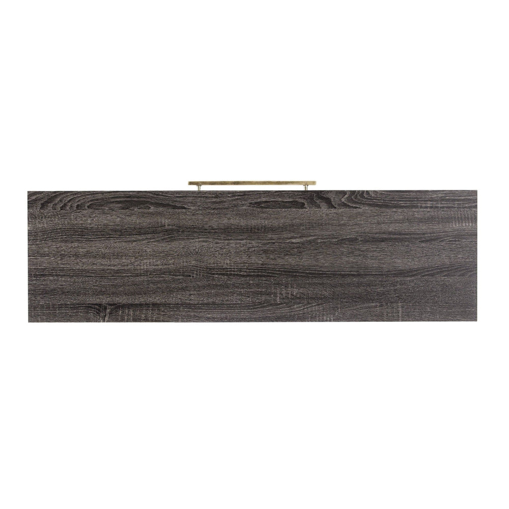 48" Gray and Gold Frame Console Table And Drawers - Homeroots - Flyclothing LLC