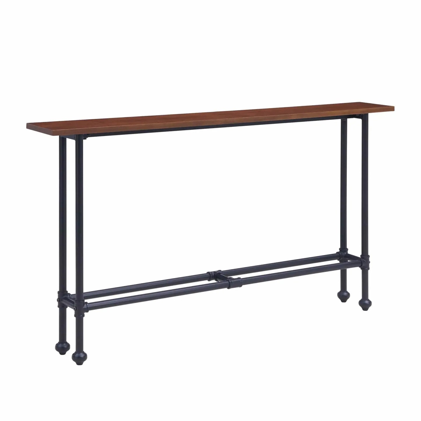 56" Espresso and Black Console Table - Homeroots - Flyclothing LLC