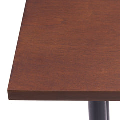 56" Espresso and Black Console Table - Homeroots