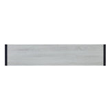 54" White and Black Distressed Sled Console Table - Homeroots - Flyclothing LLC