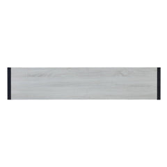 54" White and Black Distressed Sled Console Table - Homeroots