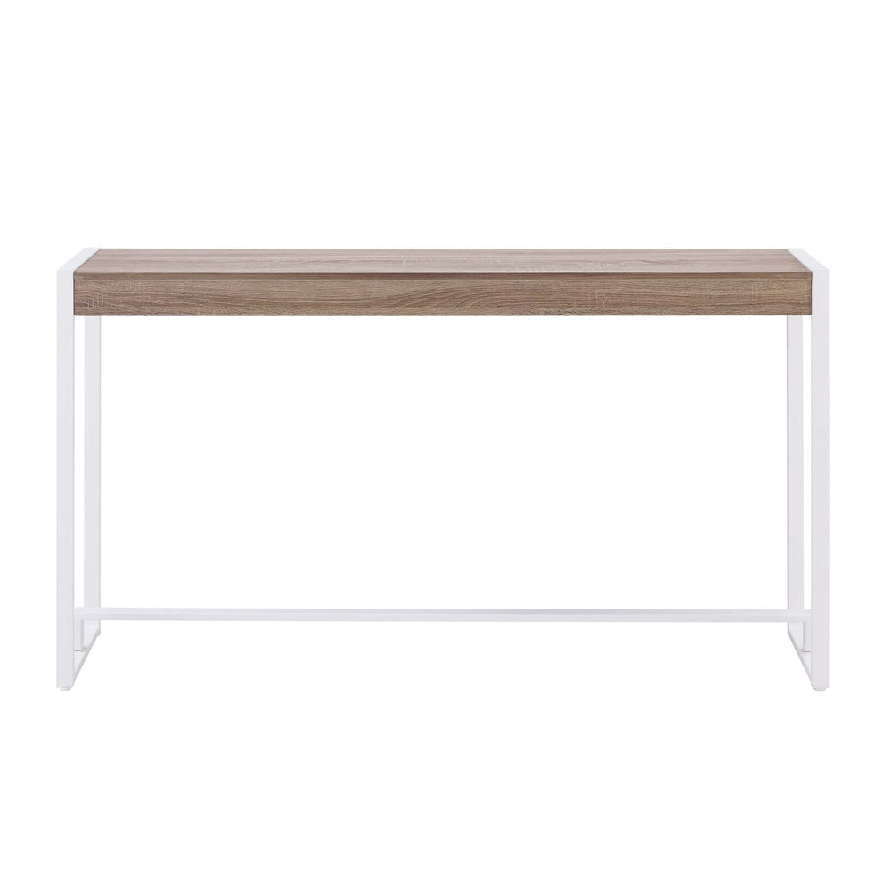 54" Gray Brown and White Sled Console Table - Homeroots - Flyclothing LLC