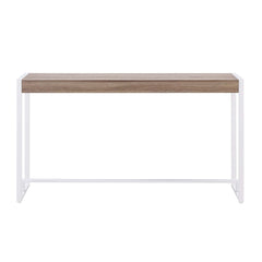 54" Gray Brown and White Sled Console Table - Homeroots