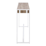 54" Gray Brown and White Sled Console Table - Homeroots - Flyclothing LLC