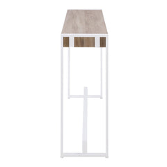 54" Gray Brown and White Sled Console Table - Homeroots