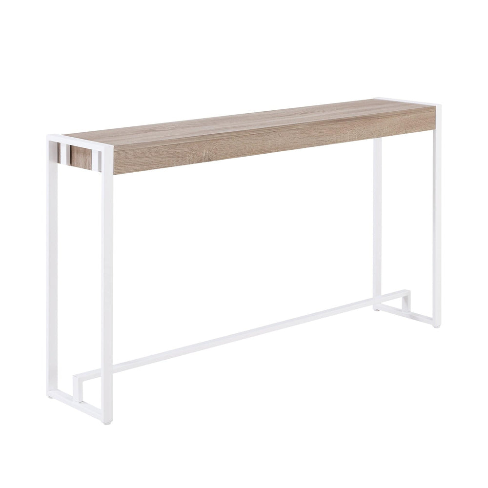 54" Gray Brown and White Sled Console Table - Homeroots - Flyclothing LLC