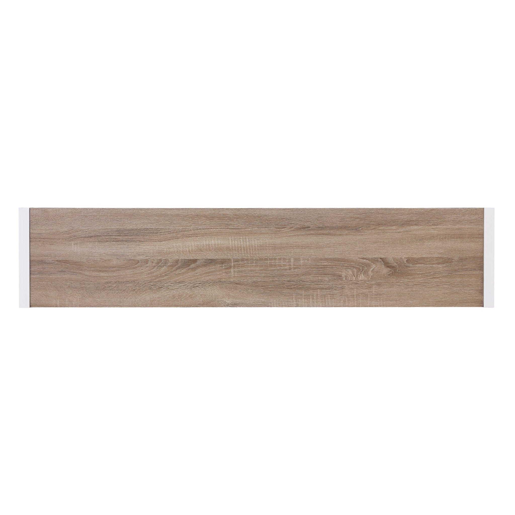 54" Gray Brown and White Sled Console Table - Homeroots