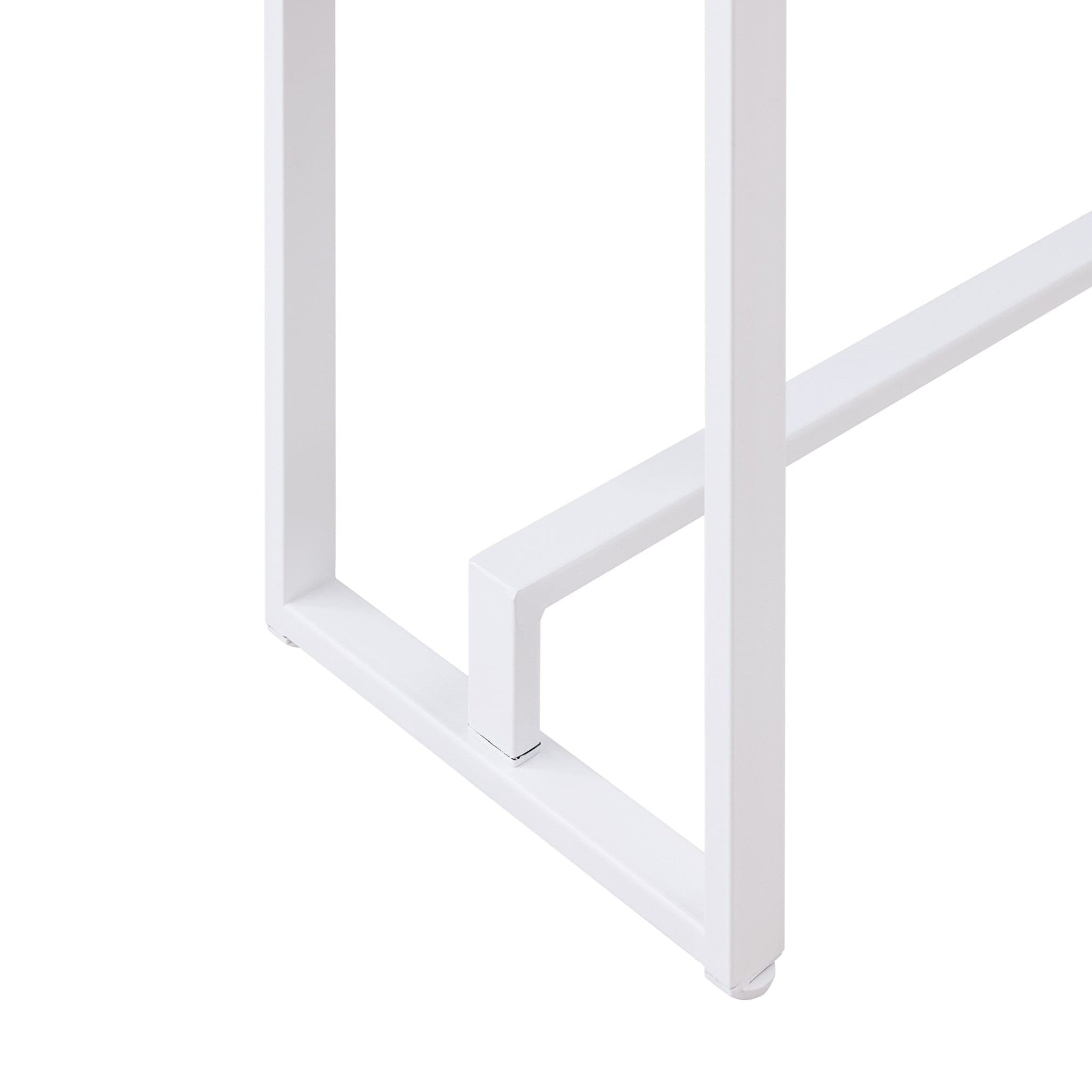 54" Gray Brown and White Sled Console Table - Homeroots