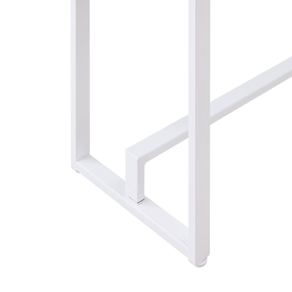 54" Gray Brown and White Sled Console Table - Homeroots - Flyclothing LLC