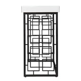 42" White and Black Glass Sled Console Table - Homeroots - Flyclothing LLC