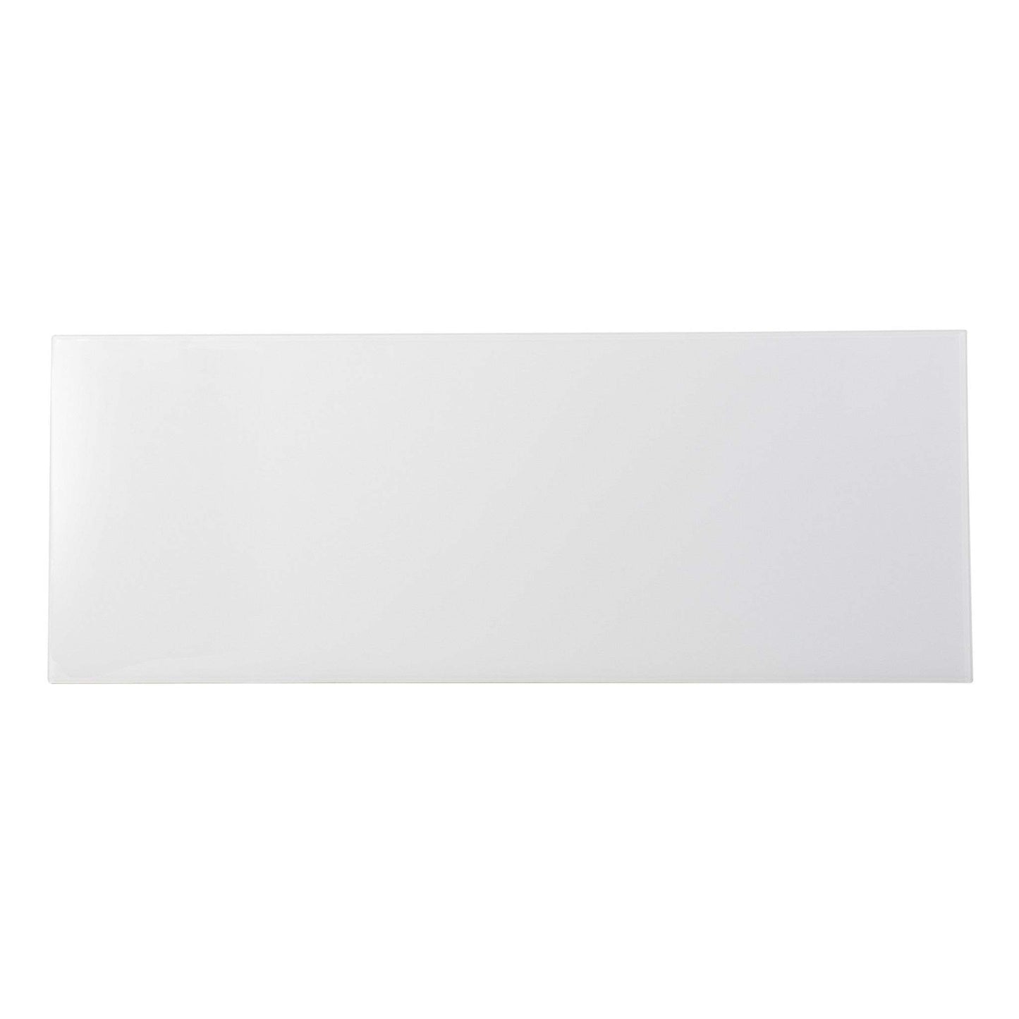42" White and Black Glass Sled Console Table - Homeroots - Flyclothing LLC