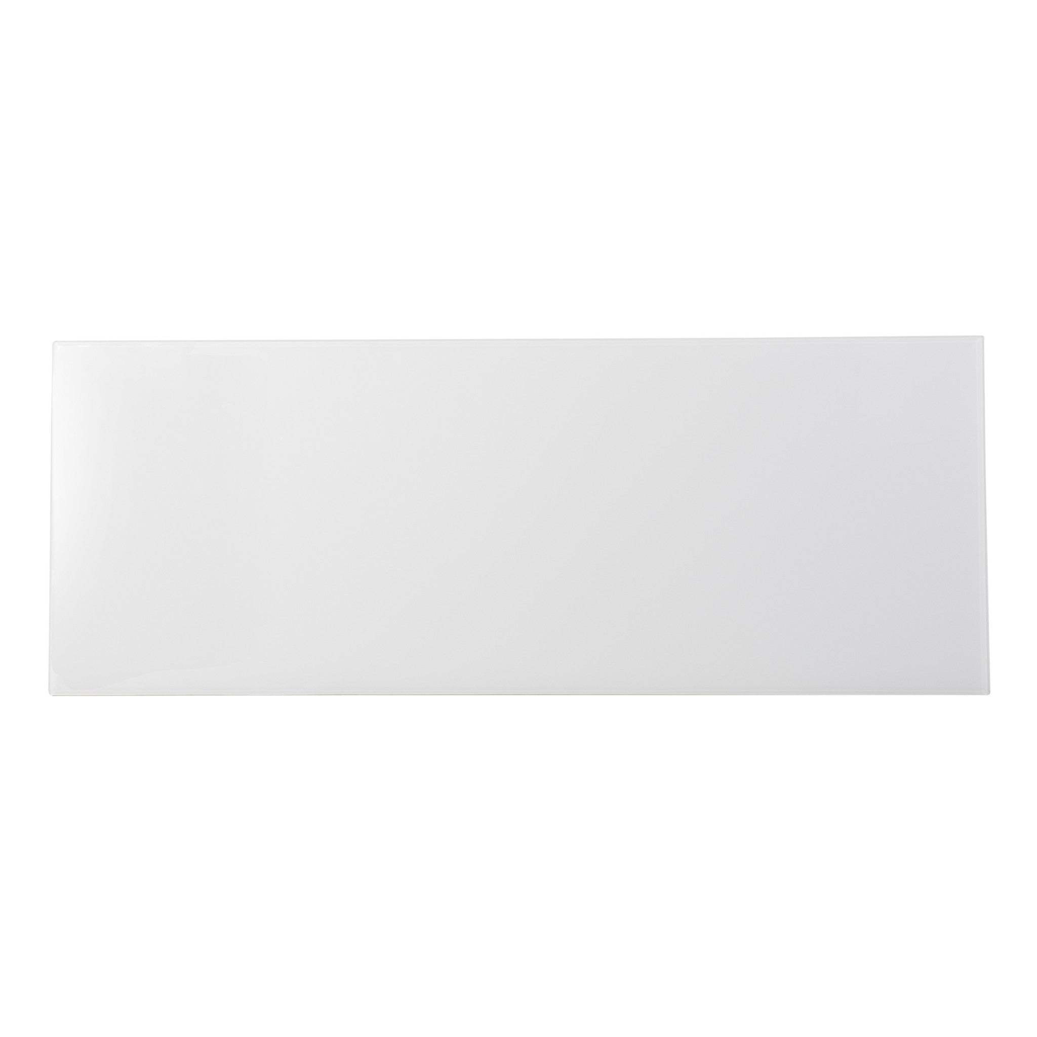 42" White and Black Glass Sled Console Table - Homeroots - Flyclothing LLC