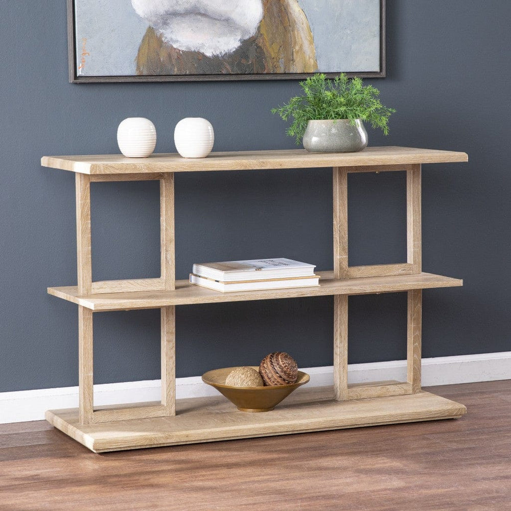 42" Natural Floor Shelf Console Table With Shelves - Homeroots - Flyclothing LLC