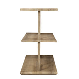 42" Natural Floor Shelf Console Table With Shelves - Homeroots