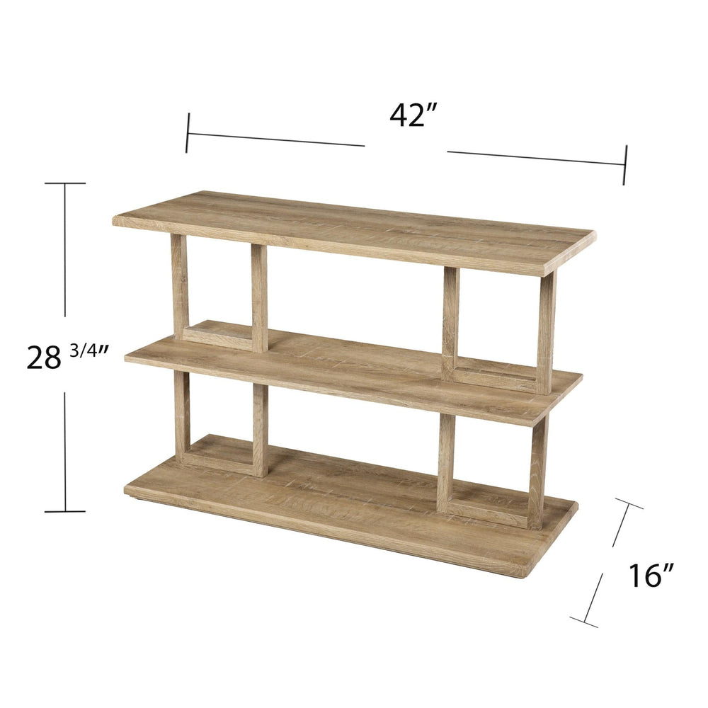 42" Natural Floor Shelf Console Table With Shelves - Homeroots - Flyclothing LLC
