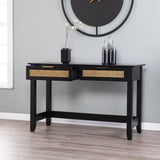 48" Black Console Table And Drawers - Homeroots - Flyclothing LLC