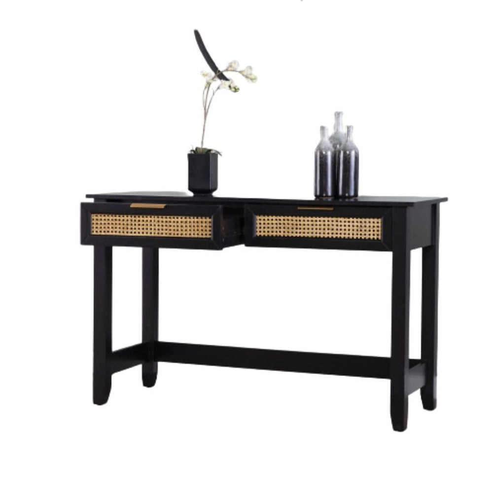 48" Black Console Table And Drawers - Homeroots - Flyclothing LLC