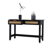 48" Black Console Table And Drawers - Homeroots - Flyclothing LLC