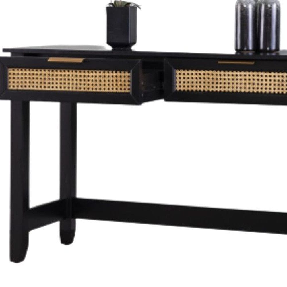 48" Black Console Table And Drawers - Homeroots - Flyclothing LLC
