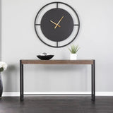 54" Brown and Black Sled Console Table - Homeroots