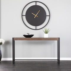 54" Brown and Black Sled Console Table - Homeroots