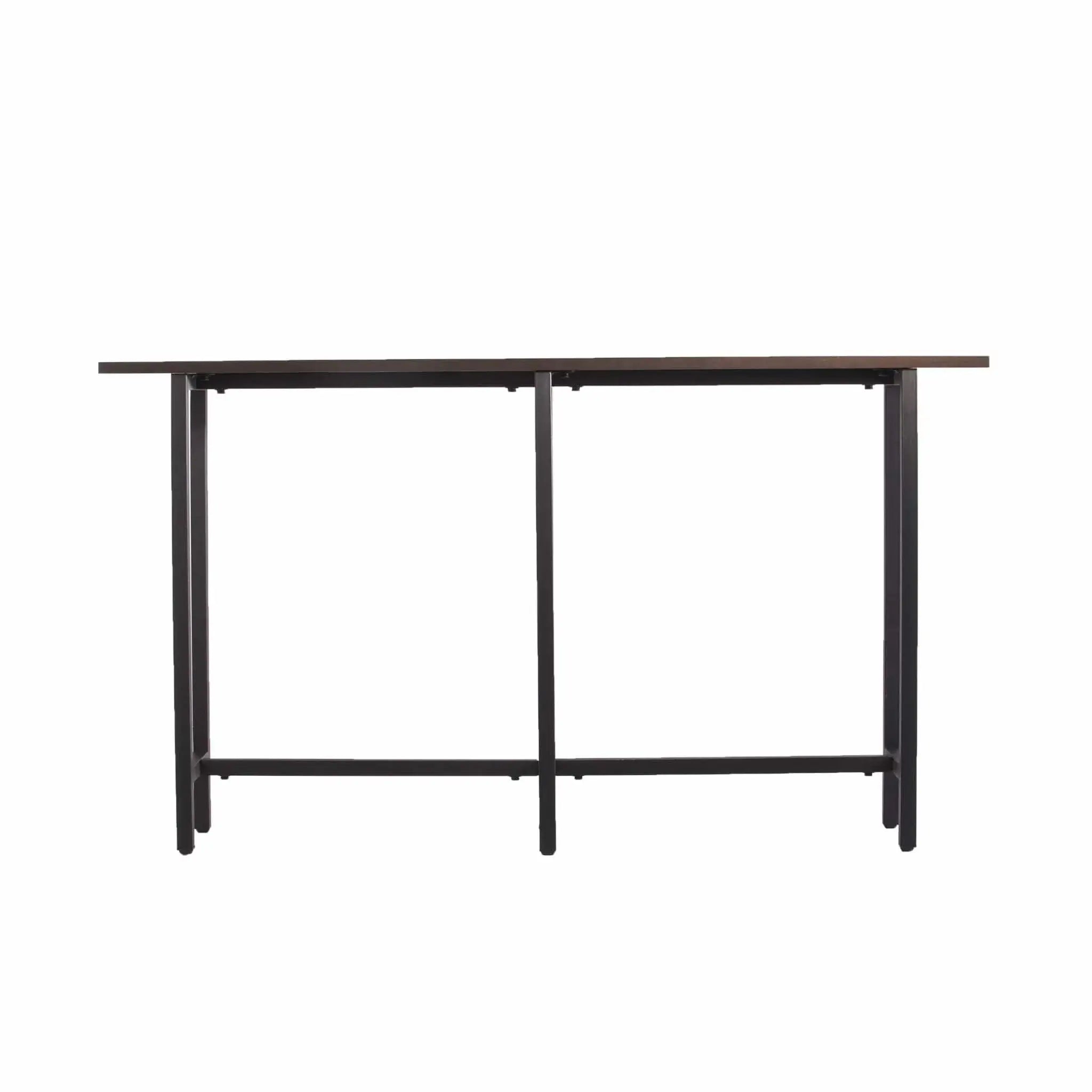 54" Espresso and Black Frame Console Table - Homeroots - Flyclothing LLC