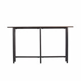54" Espresso and Black Frame Console Table - Homeroots