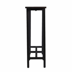 54" Espresso and Black Frame Console Table - Homeroots