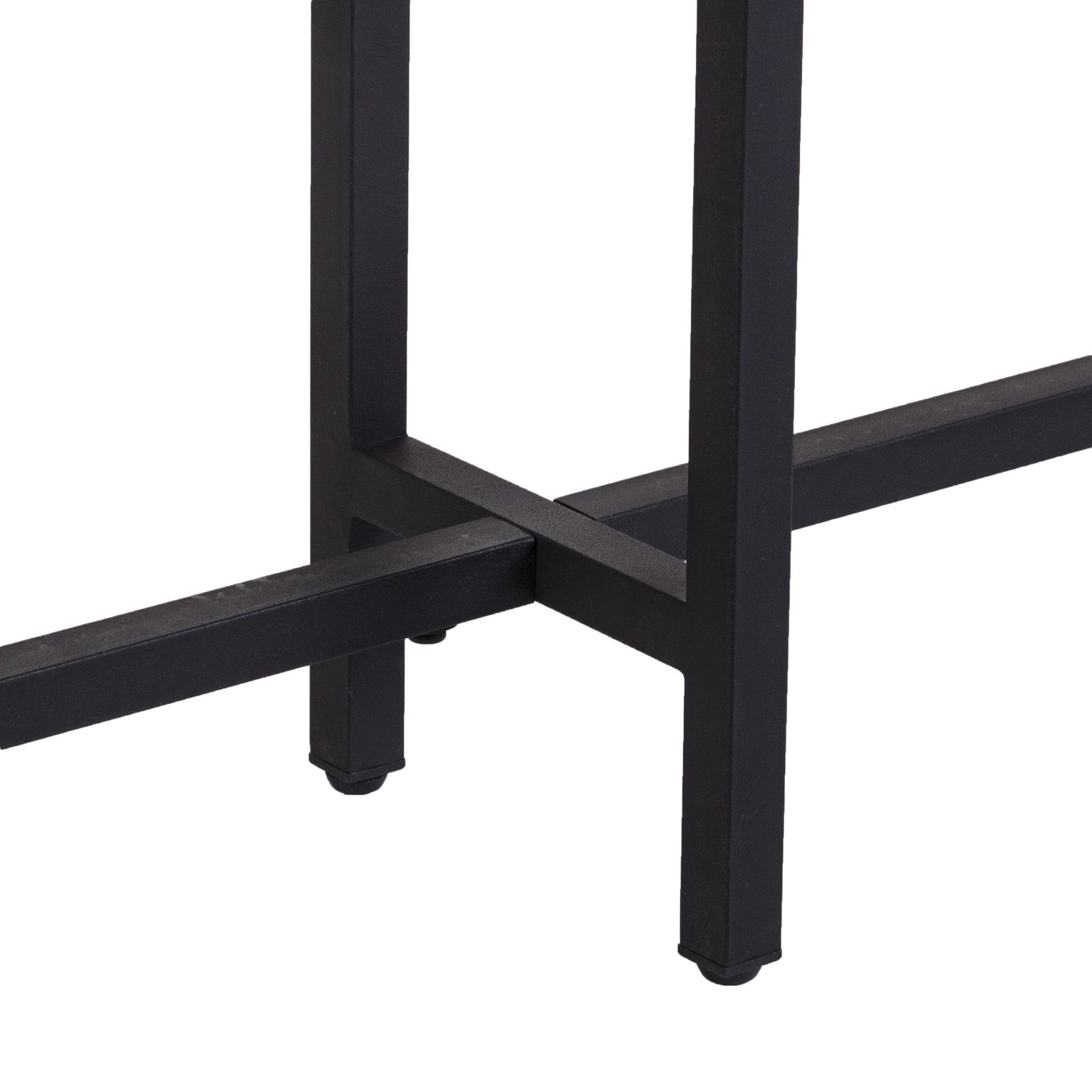 54" Espresso and Black Frame Console Table - Homeroots