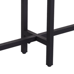 54" Espresso and Black Frame Console Table - Homeroots