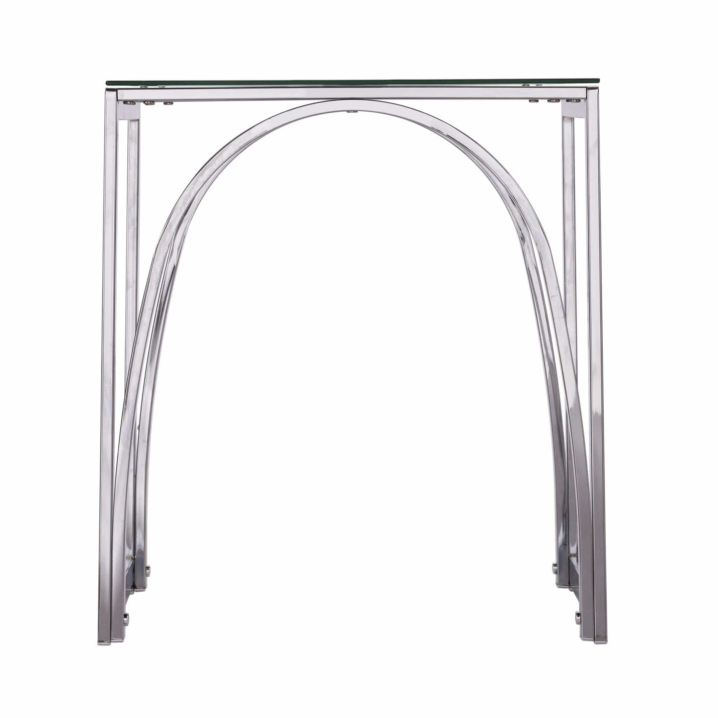 22" Chrome Glass And Iron Square End Table - Homeroots - Flyclothing LLC