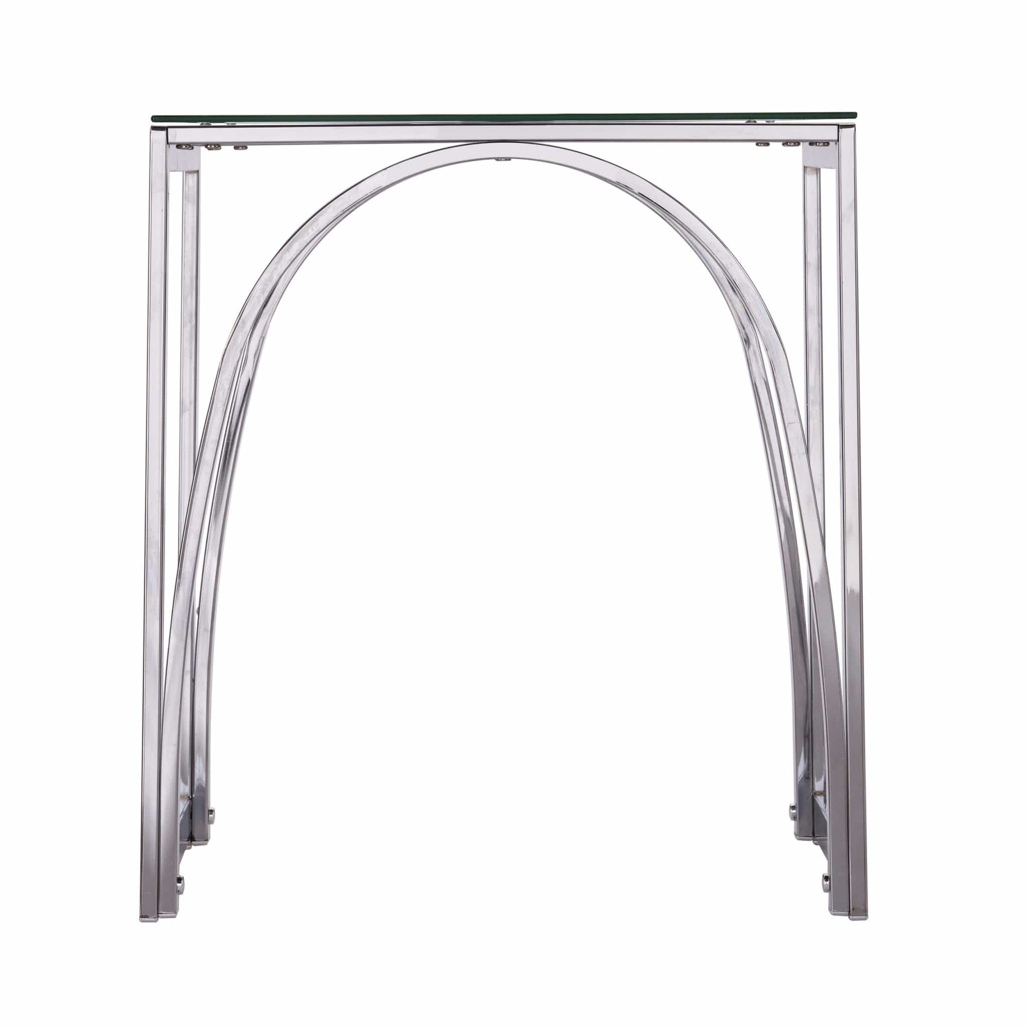 22" Chrome Glass And Iron Square End Table - Homeroots - Flyclothing LLC