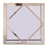 24" Champagne Glass And Iron Square End Table - Homeroots - Flyclothing LLC