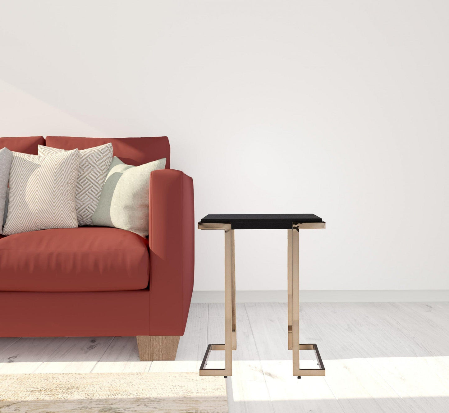 24" Black Geometric Metal Square End Table - Homeroots - Flyclothing LLC