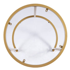 Set Of Two 23" Gold Glass And Steel Round Nested Tables - Homeroots