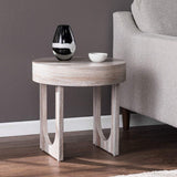20" Brown Manufactured Wood Round End Table - Homeroots - Flyclothing LLC